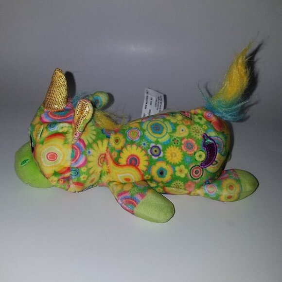 Blossomito Cutetitos Unicornitos Green Floral Paisley Unicorn Plush Stuffed Toy - Picture 2 of 7